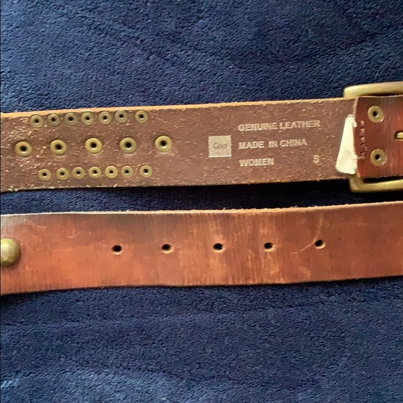 GAP brown leather studded belt - Picture 3 of 4